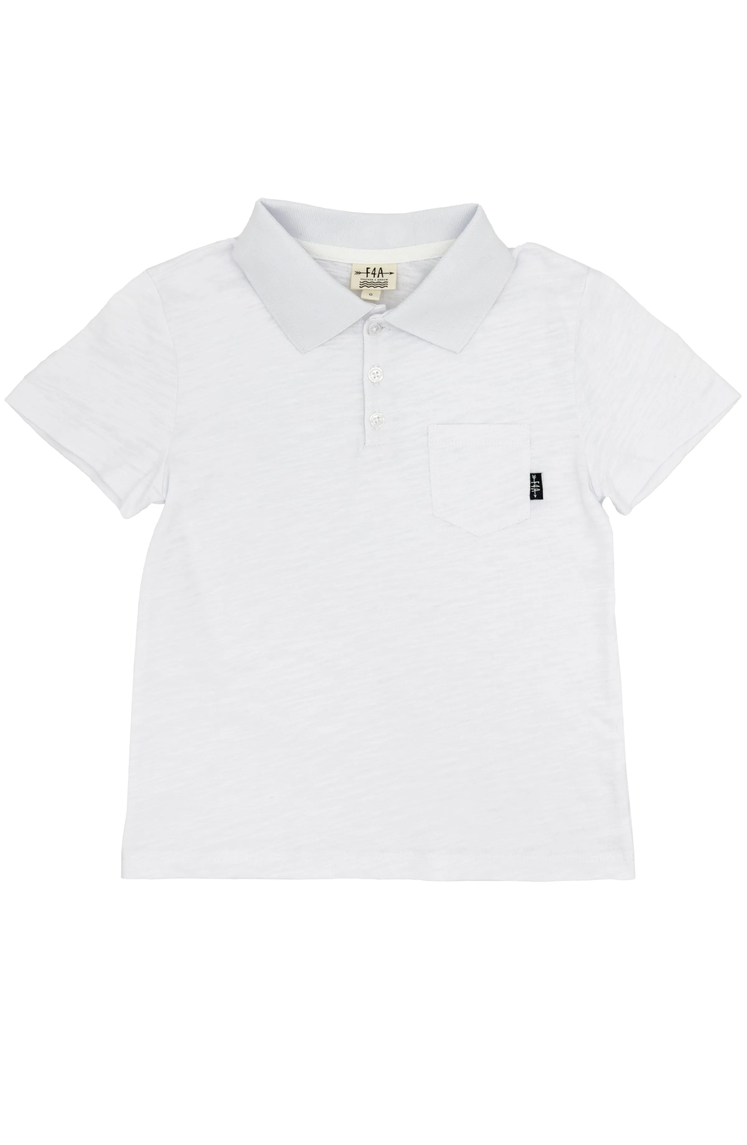 Feather 4 Arrow Kai S/S Polo White