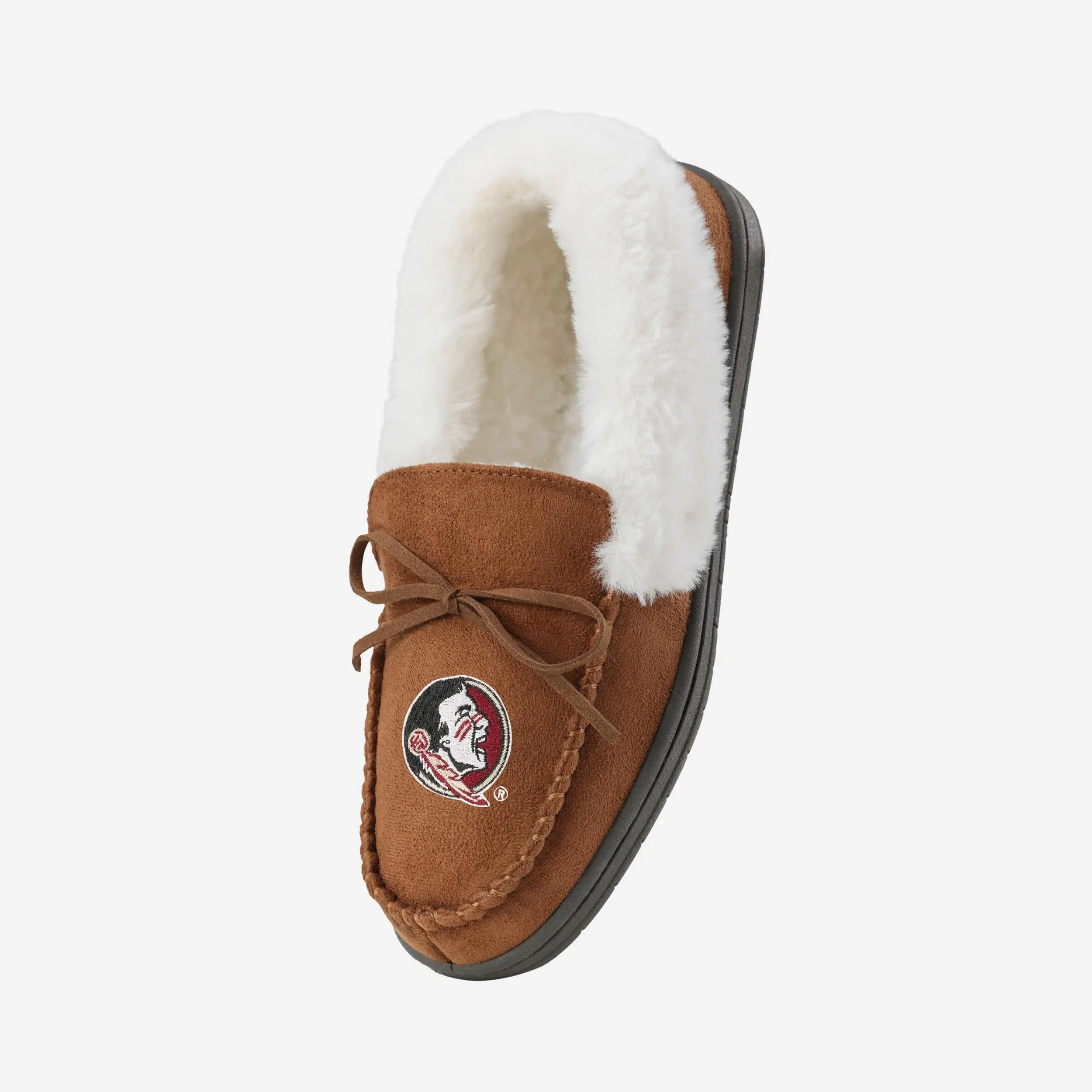 Florida State Seminoles Womens Tan Moccasin Slipper