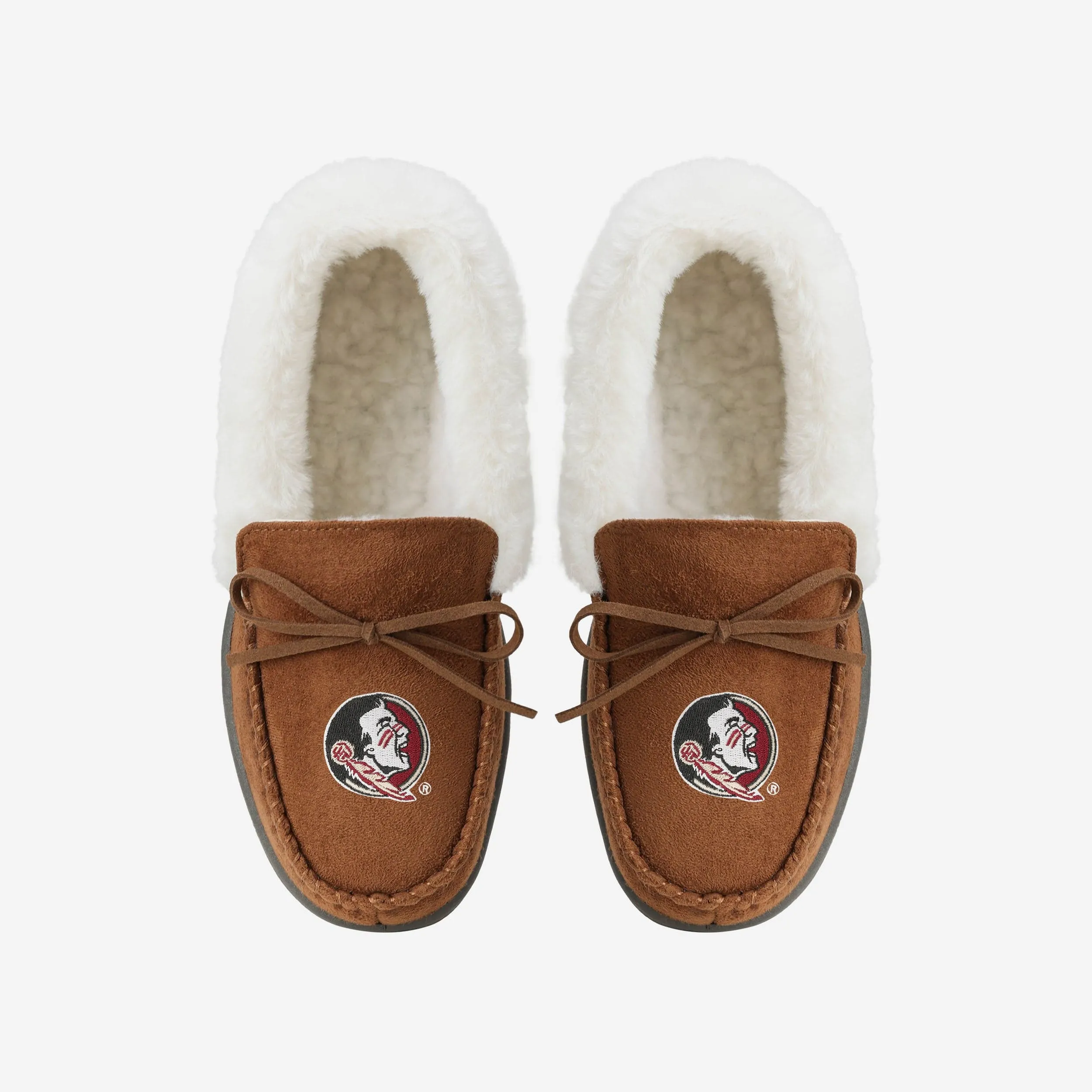 Florida State Seminoles Womens Tan Moccasin Slipper