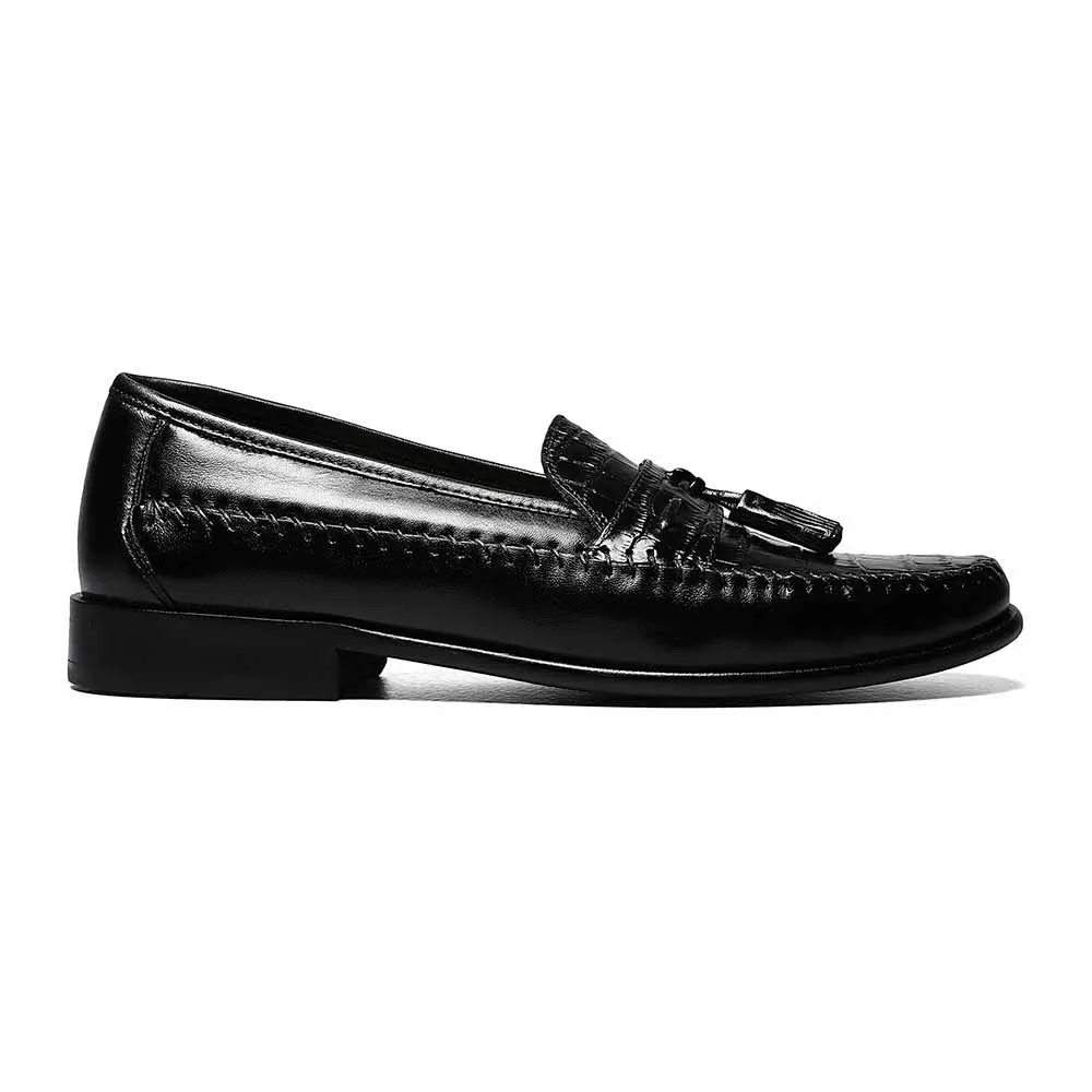 Florsheim Pisa Black Moc Toe Tassel Loafer