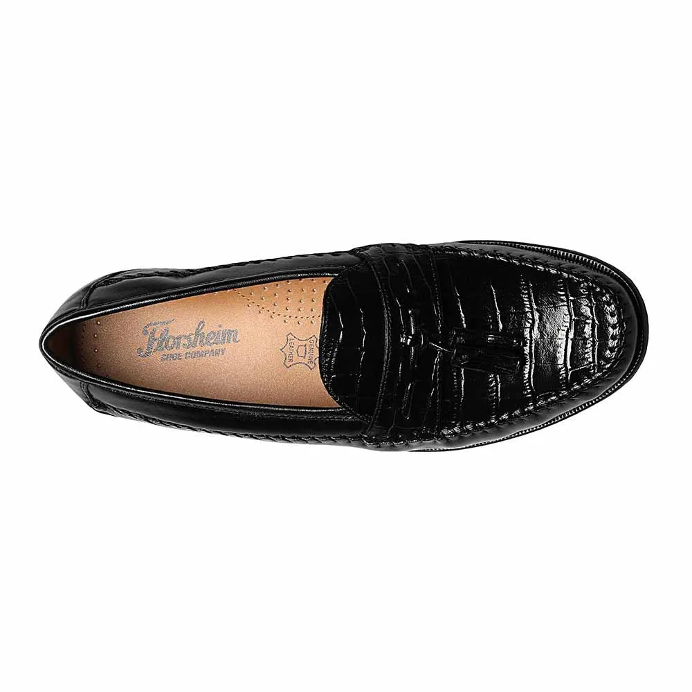 Florsheim Pisa Black Moc Toe Tassel Loafer
