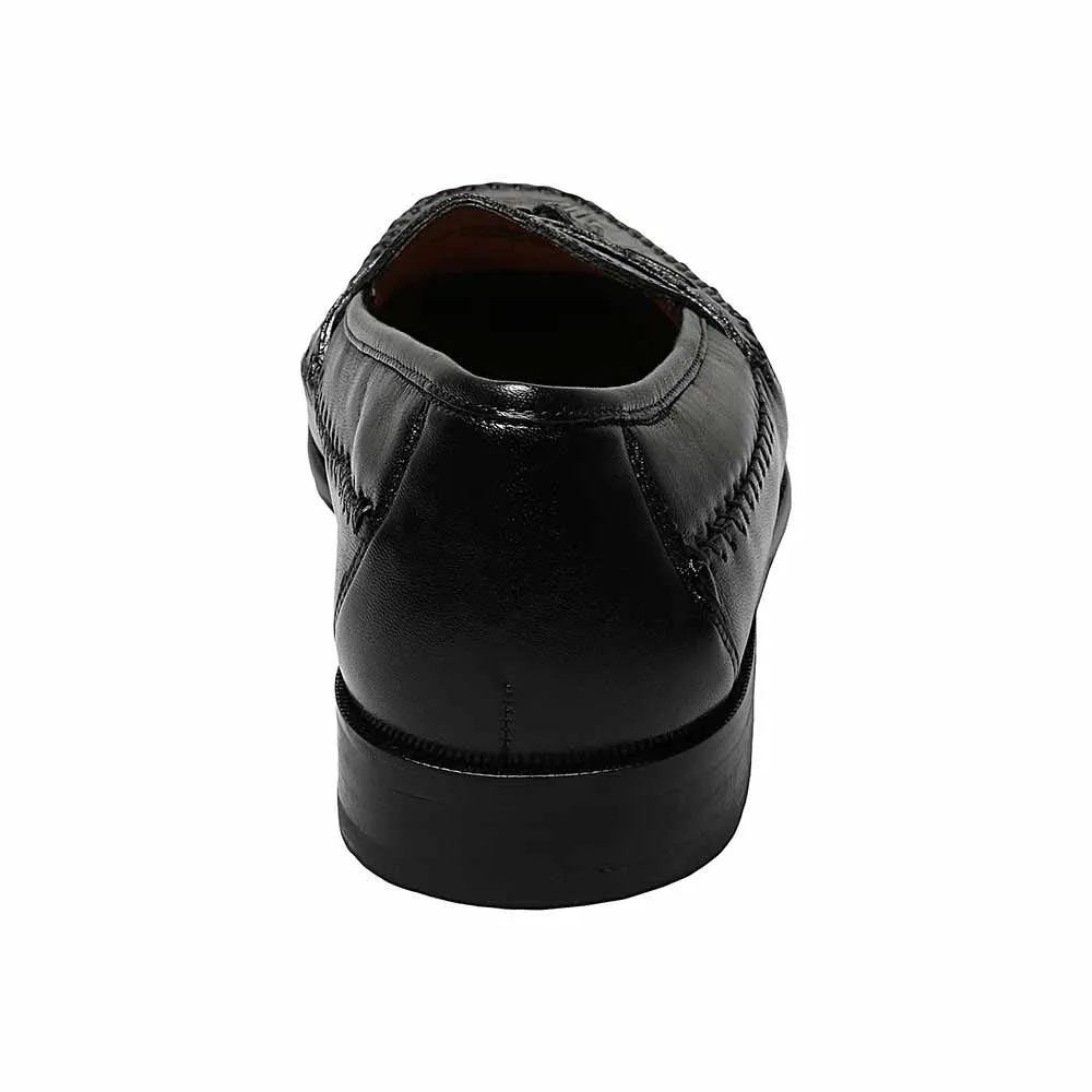 Florsheim Pisa Black Moc Toe Tassel Loafer