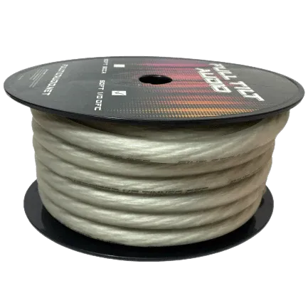 FULL TILT AUDIO 1/0 OFC | 50FT SPOOL 0GA COPPER TINNED POWER / GROUND CABLE