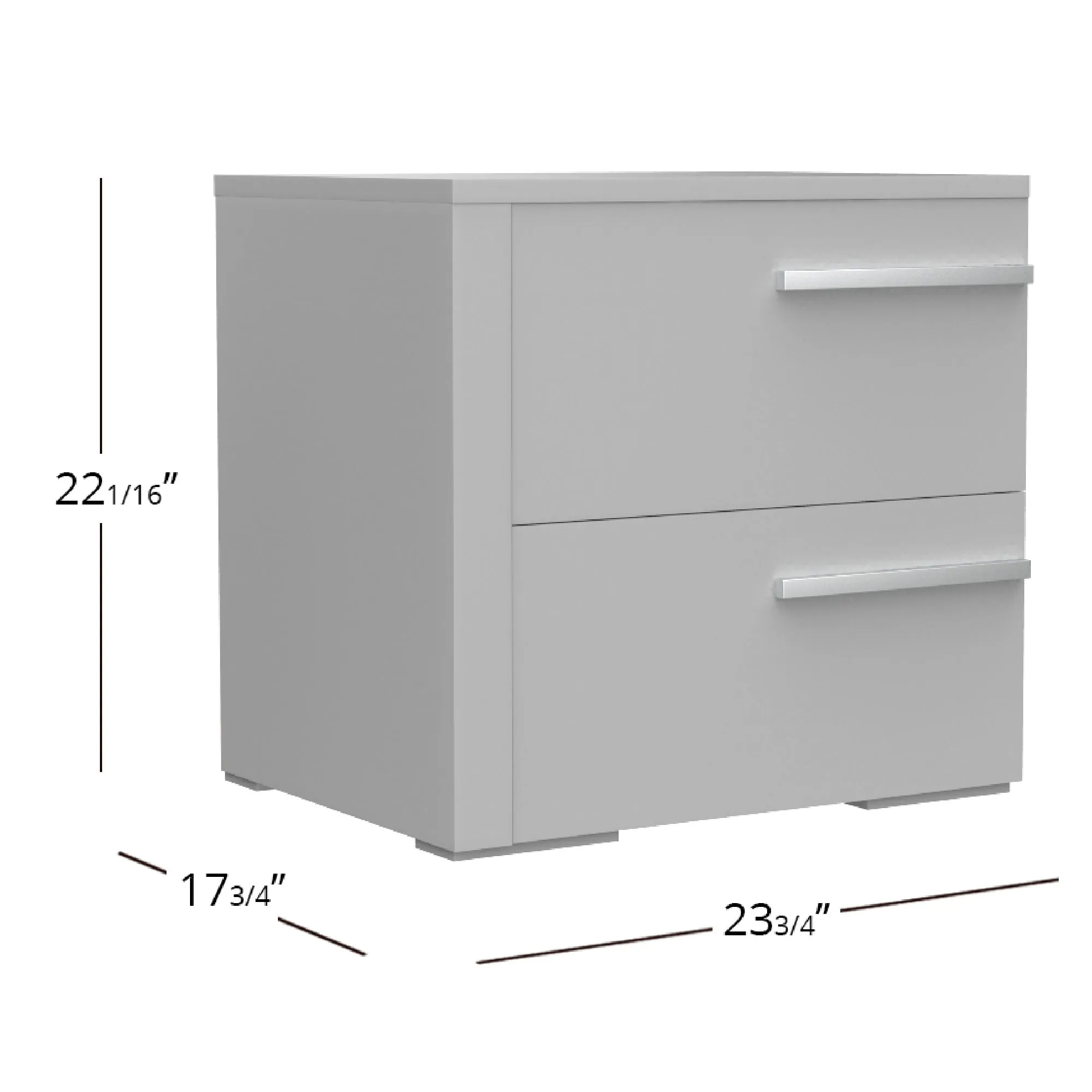 Gabriella right night table for bedroom decoration, light grey