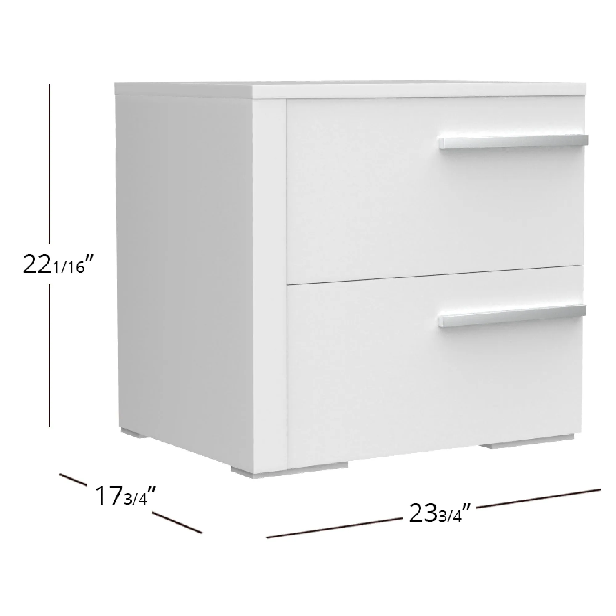 Gabriella right night table for bedroom decoration, white