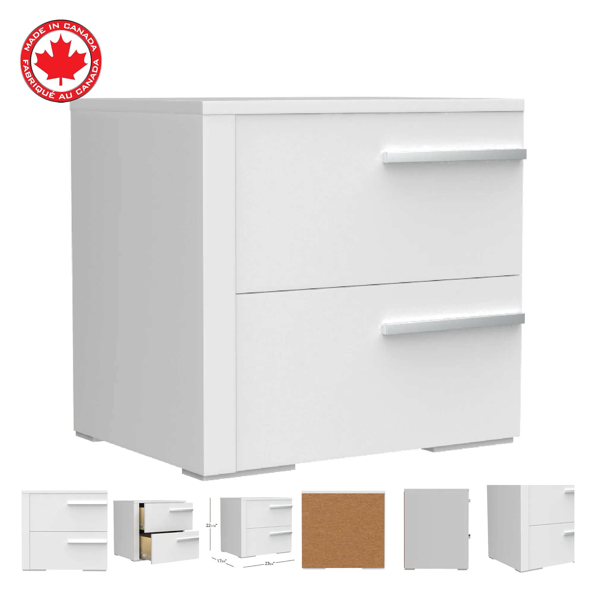 Gabriella right night table for bedroom decoration, white
