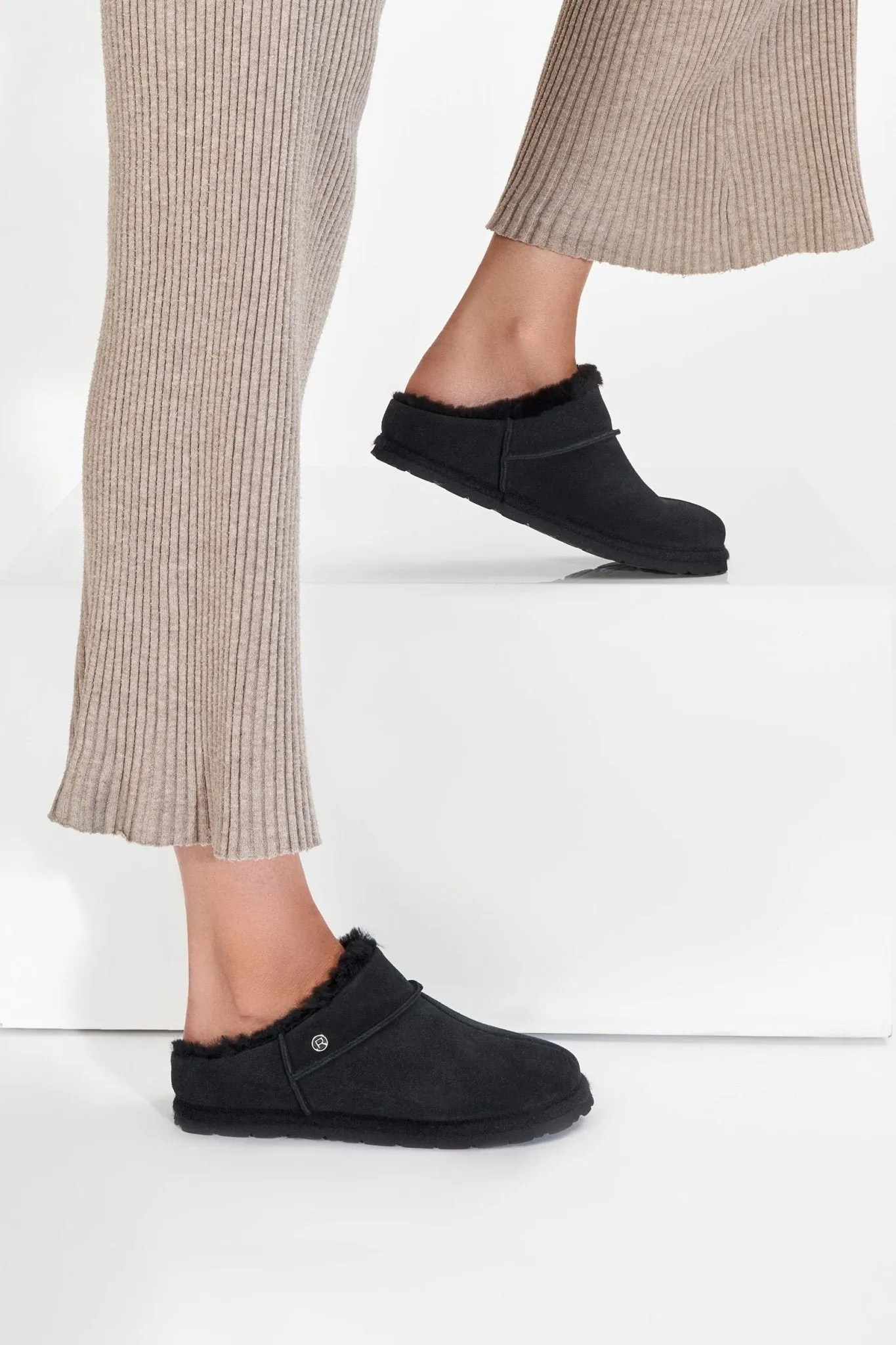 'Gardena' women's indoor homeslippers - Black