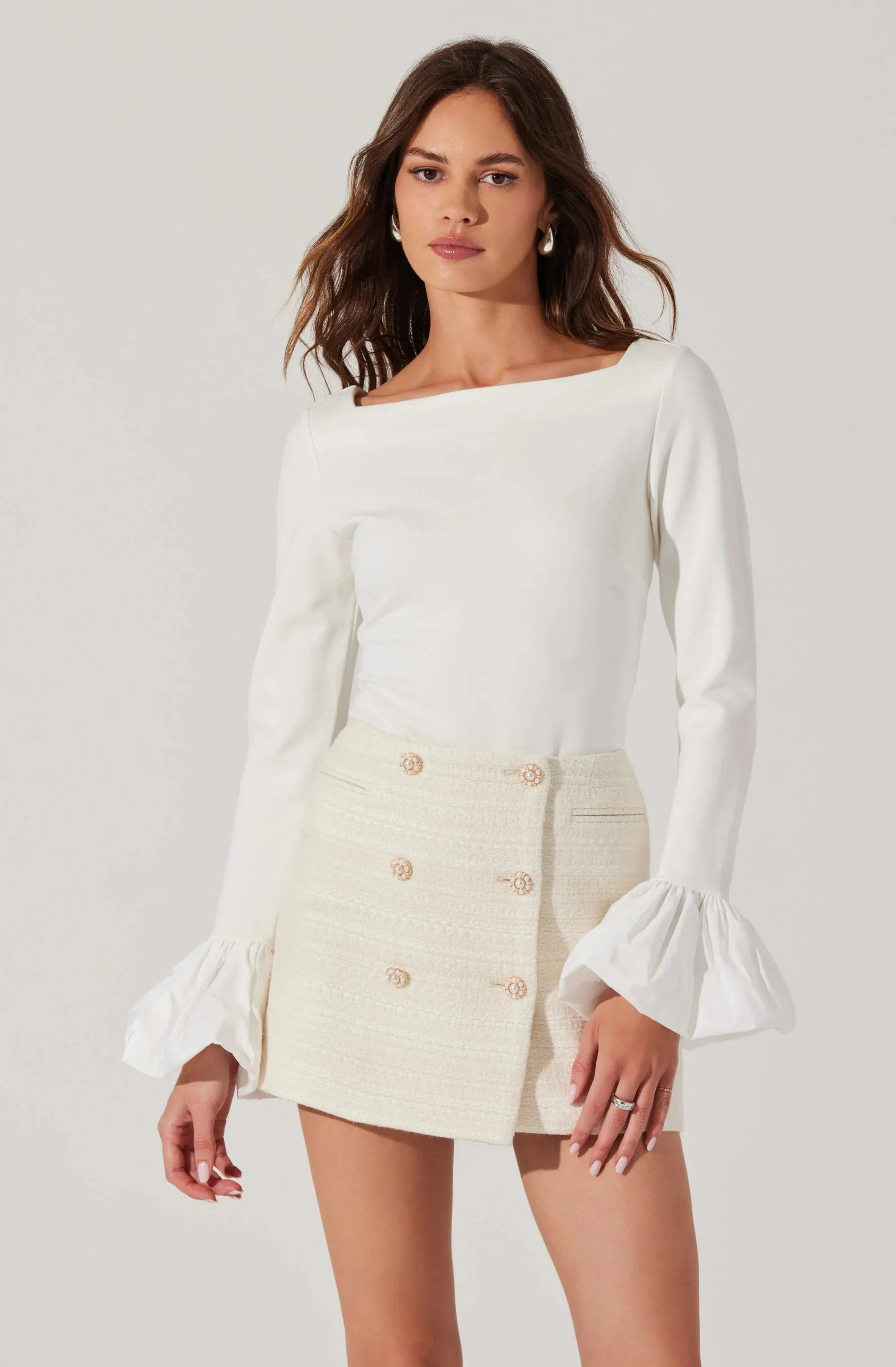 Genessy Flounce Sleeve Top