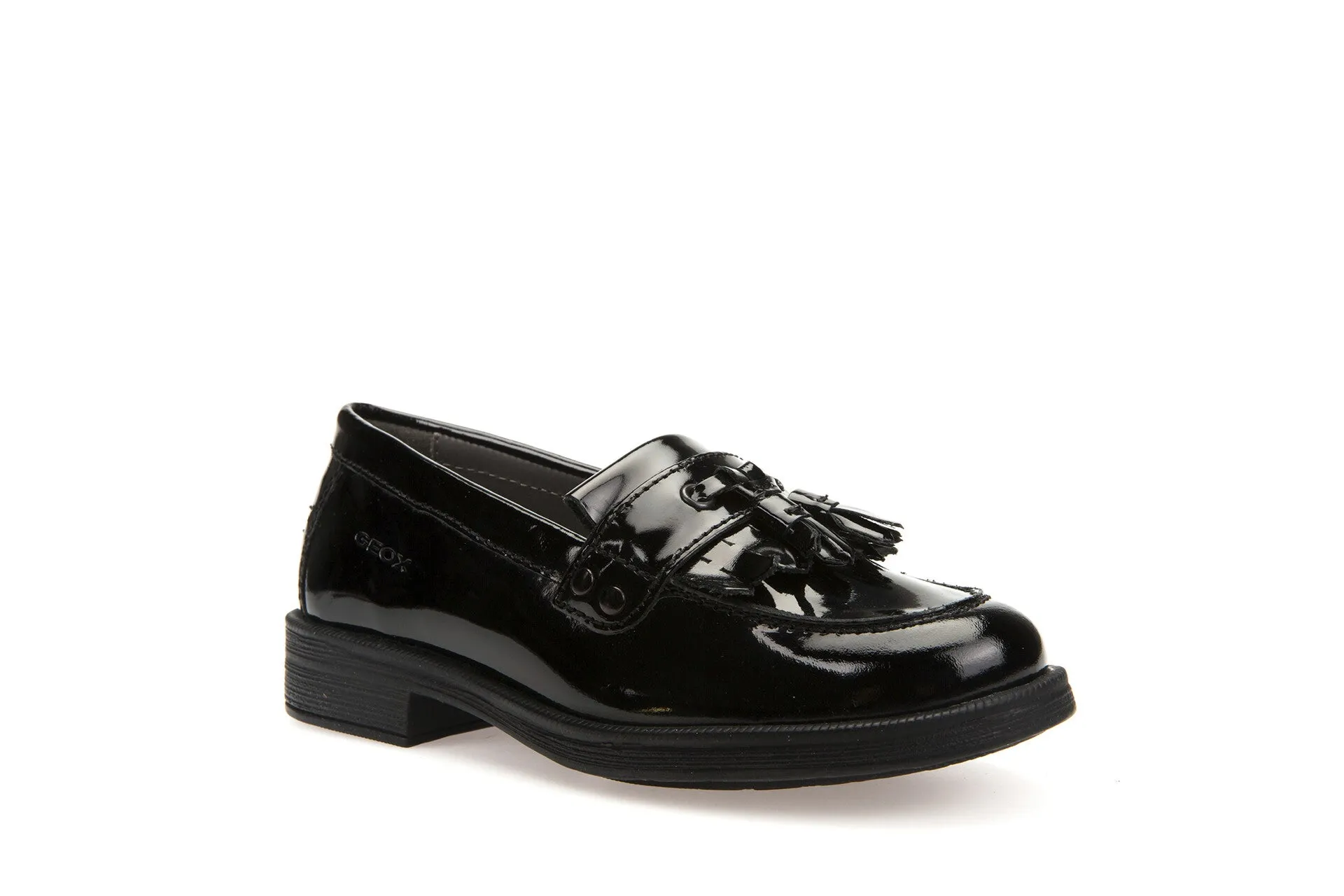 Geox School Shoes | Tassel Loafer Agata A | Black Patent