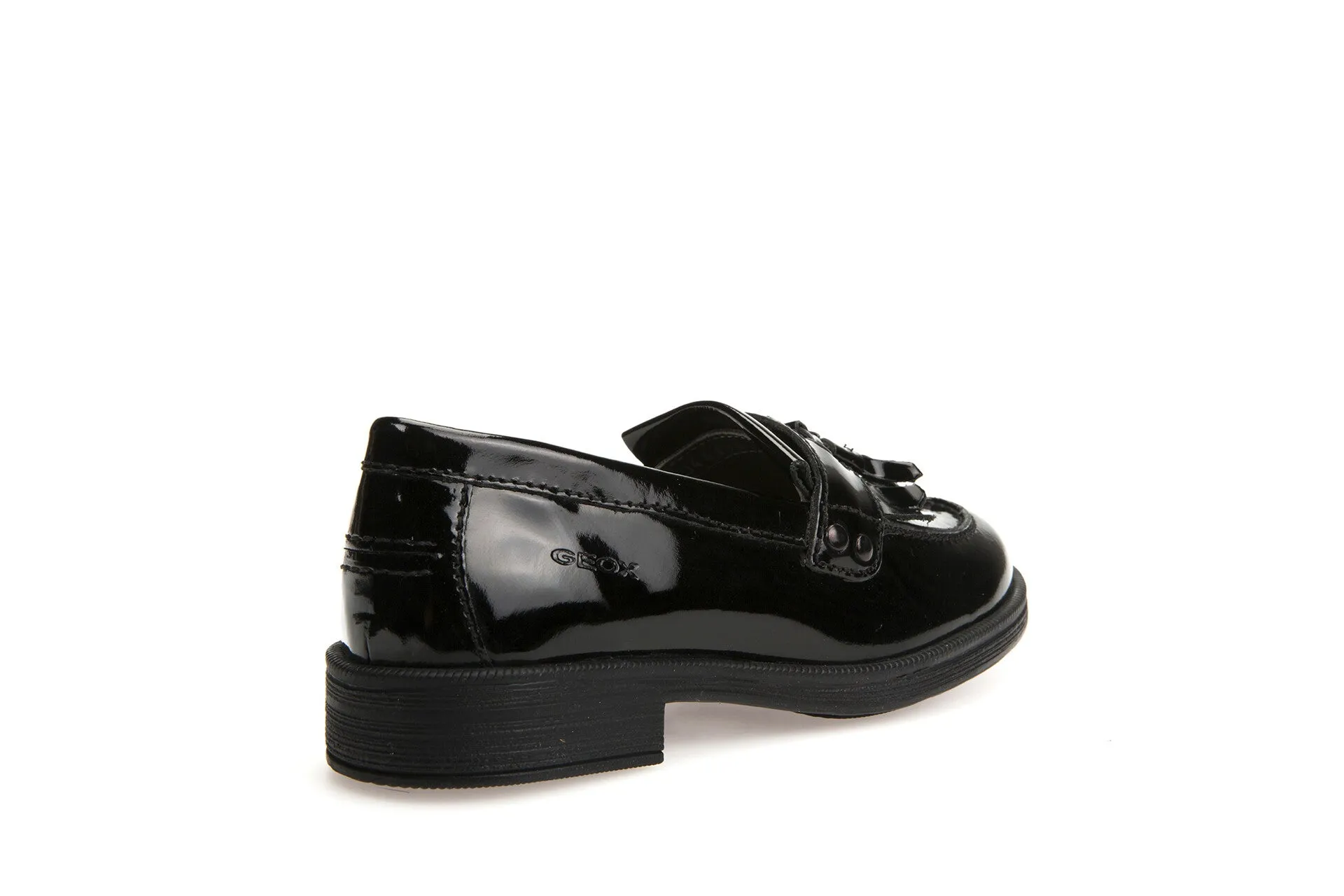 Geox School Shoes | Tassel Loafer Agata A | Black Patent