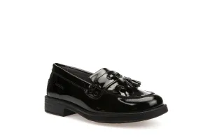 Geox School Shoes | Tassel Loafer Agata A | Black Patent
