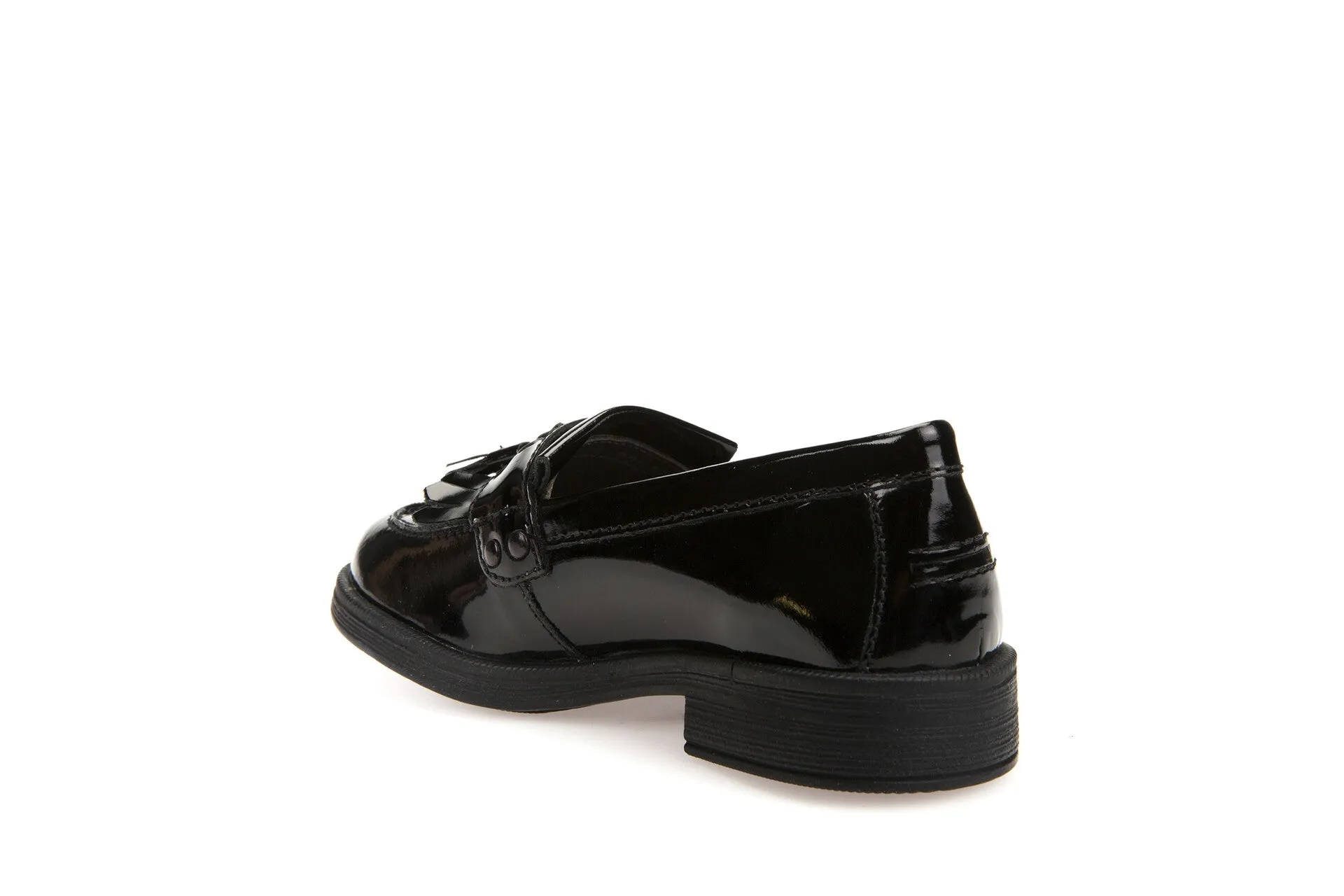 Geox School Shoes | Tassel Loafer Agata A | Black Patent