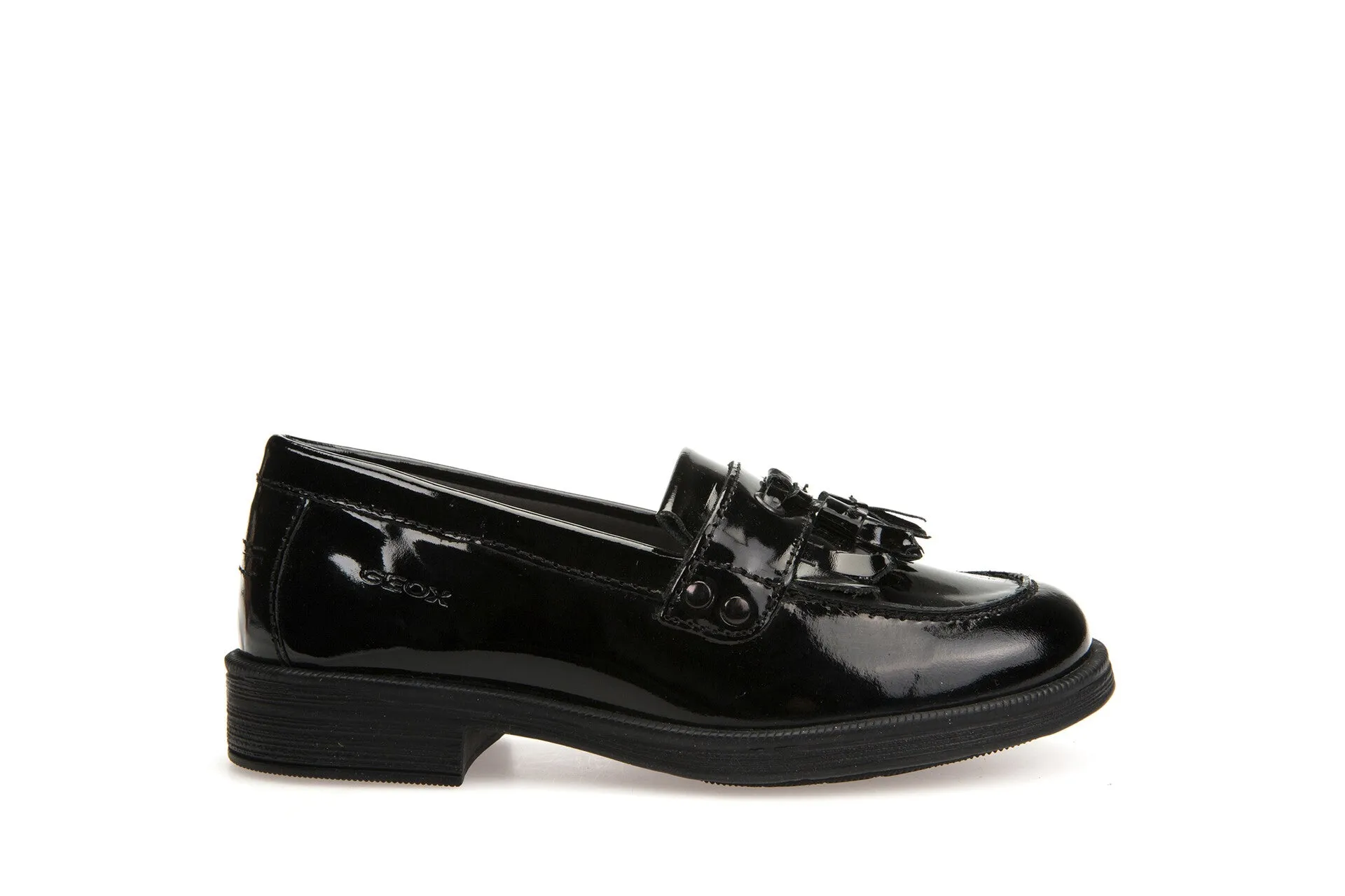 Geox School Shoes | Tassel Loafer Agata A | Black Patent