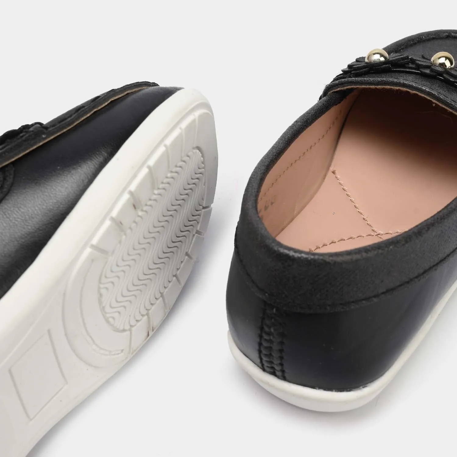 Girls Loafer JV-08-BLACK