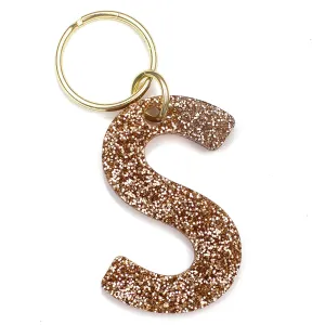 Glitter Letter Keychain - S