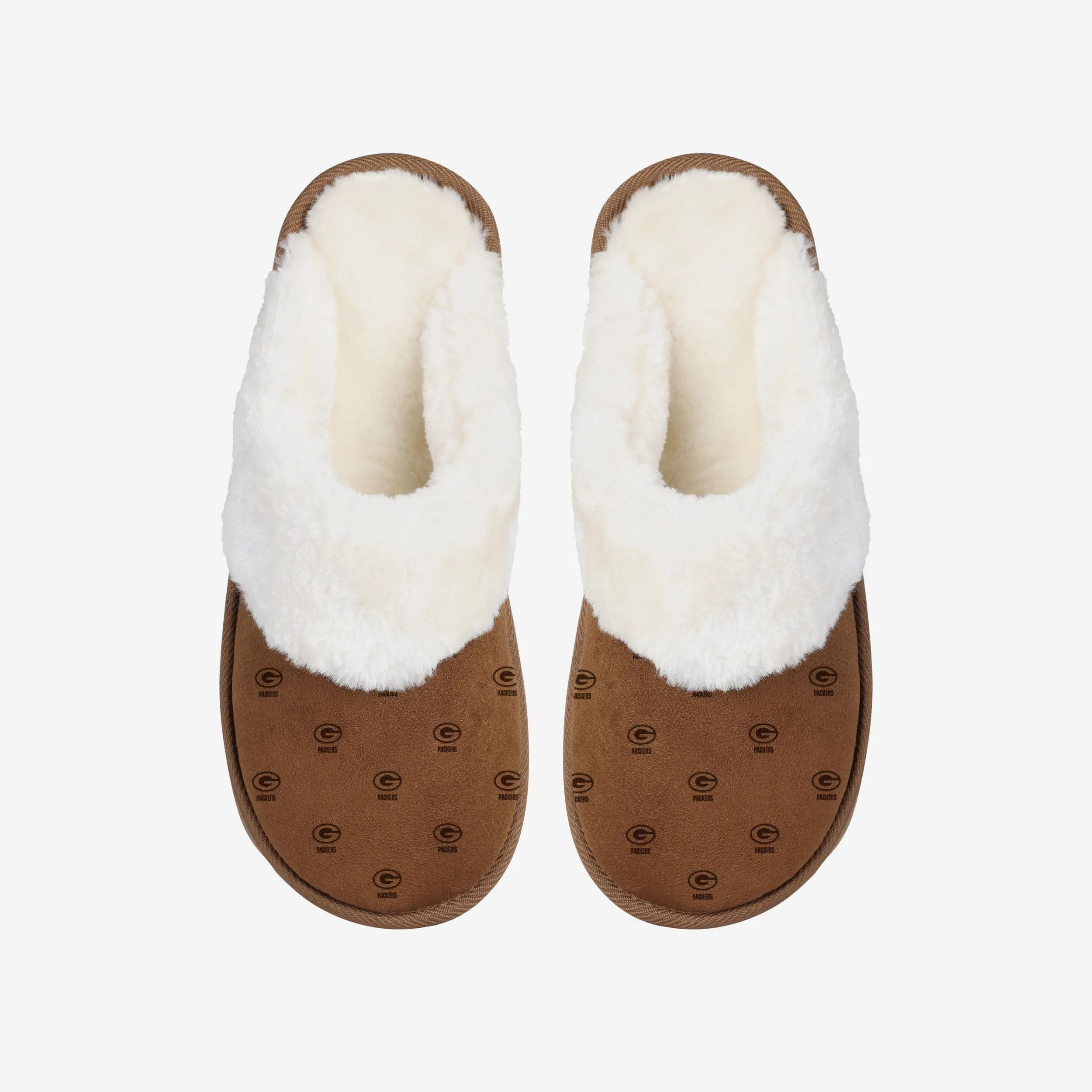 Green Bay Packers Womens Repeat Logo Moccasin Slipper
