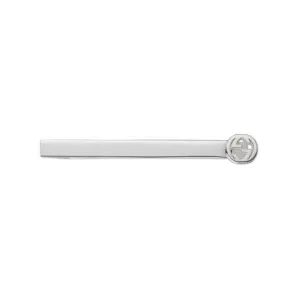 Gucci Silver Interlocking G Tiebar