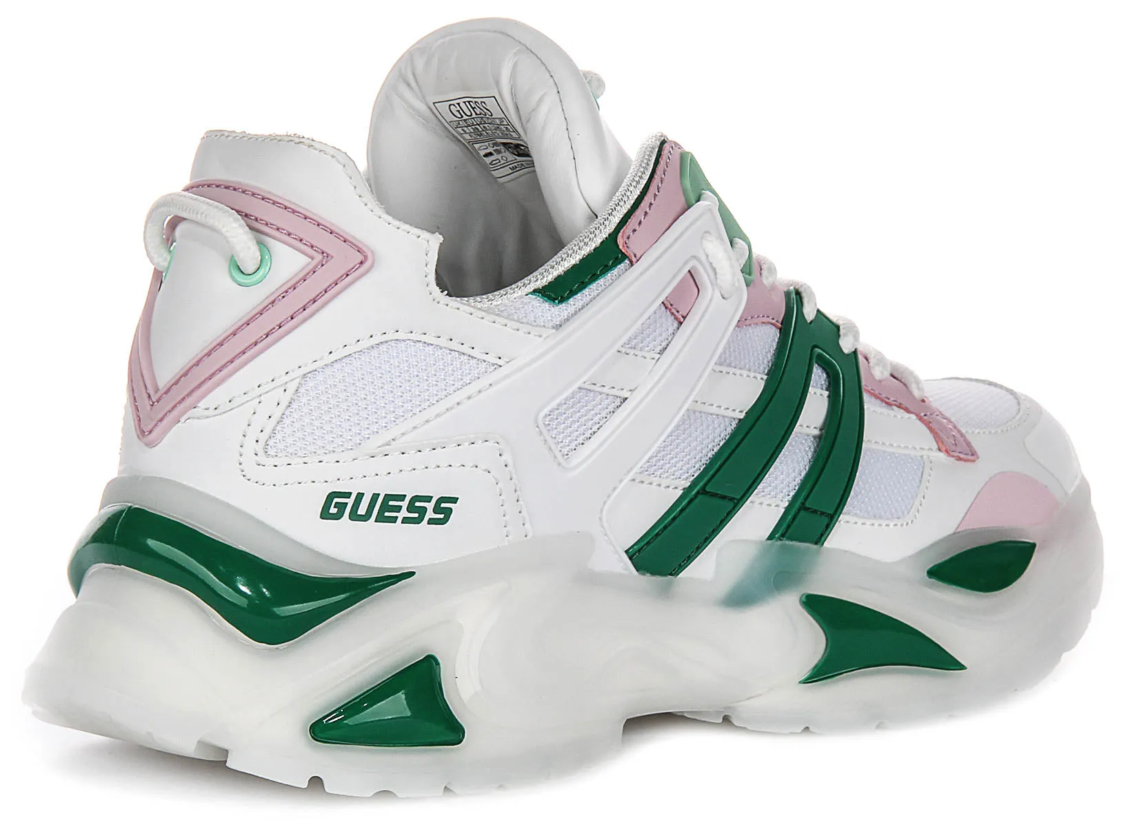 Guess Belluna Sneakers In White Green For Women