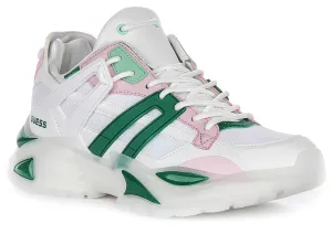 Guess Belluna Sneakers In White Green For Women