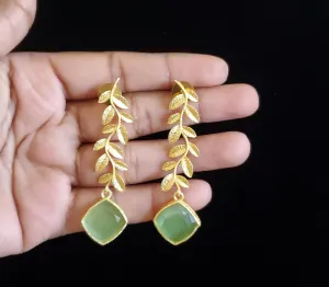 Indo Western Trendy Earring With Gold Plating Mint