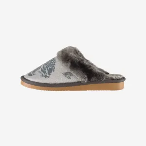Jacksonville Jaguars Womens Glitter Open Back Fur Moccasin Slipper