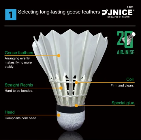Jnice Air 20 Feather shuttlecock