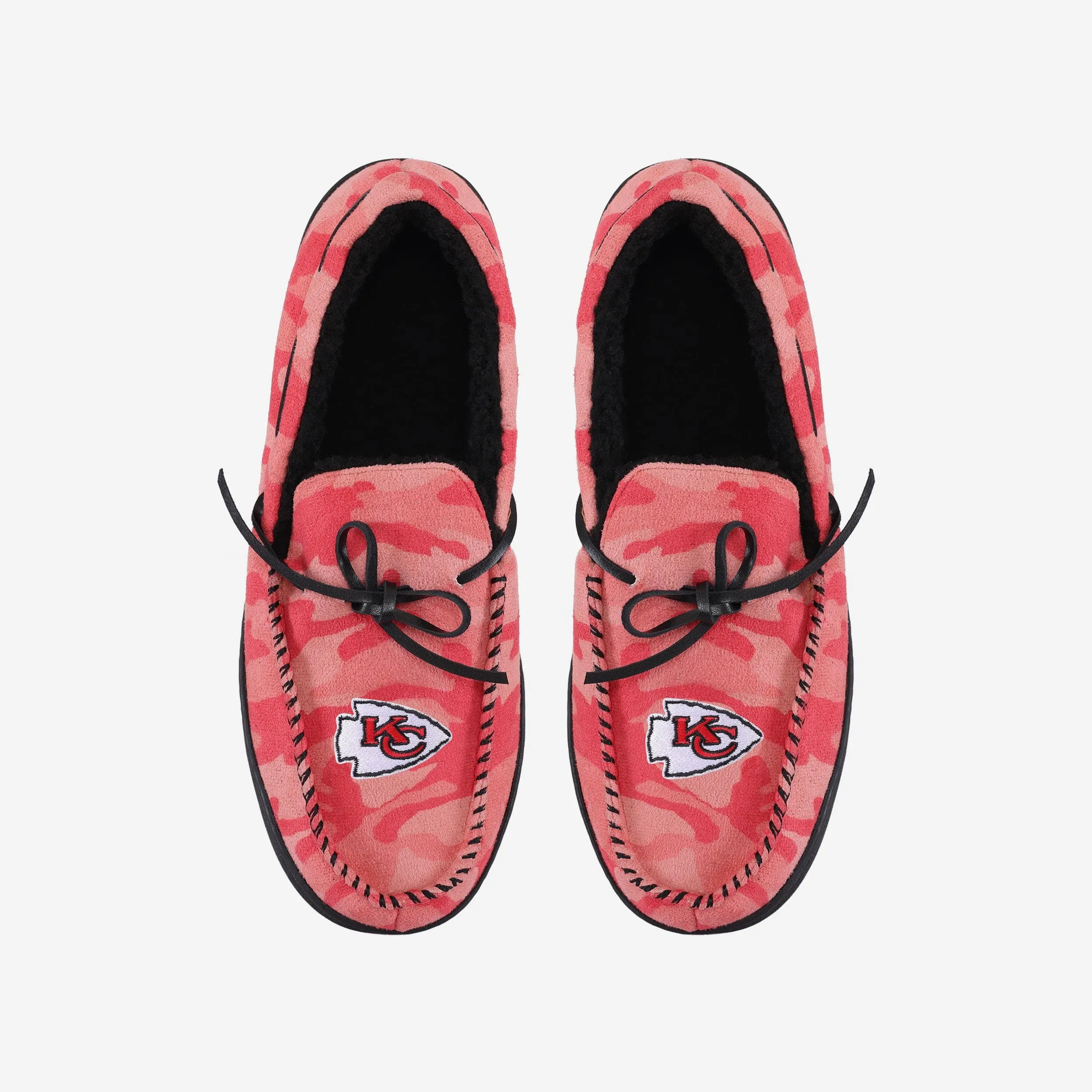 Kansas City Chiefs Printed Camo Moccasin Slipper