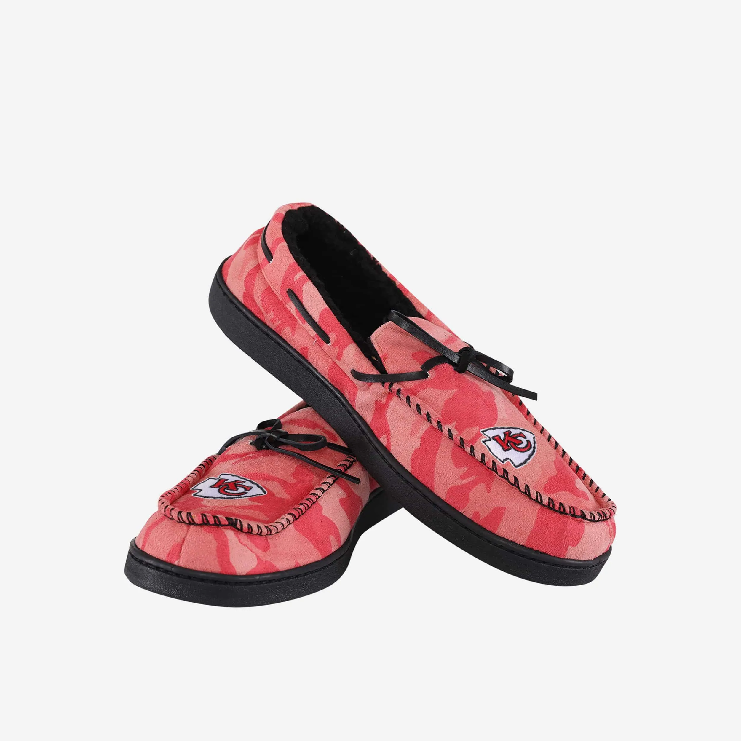 Kansas City Chiefs Printed Camo Moccasin Slipper