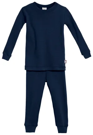 Kid's Organic Cotton Snug Fit Pajama Sets-Seconds| Damage - Navy
