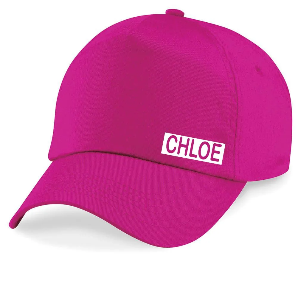 Kids Personalised Named Cap
