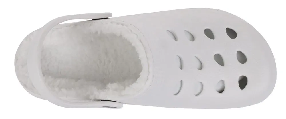 Ladies Injected EVA Clogs with Faux Berber Lining