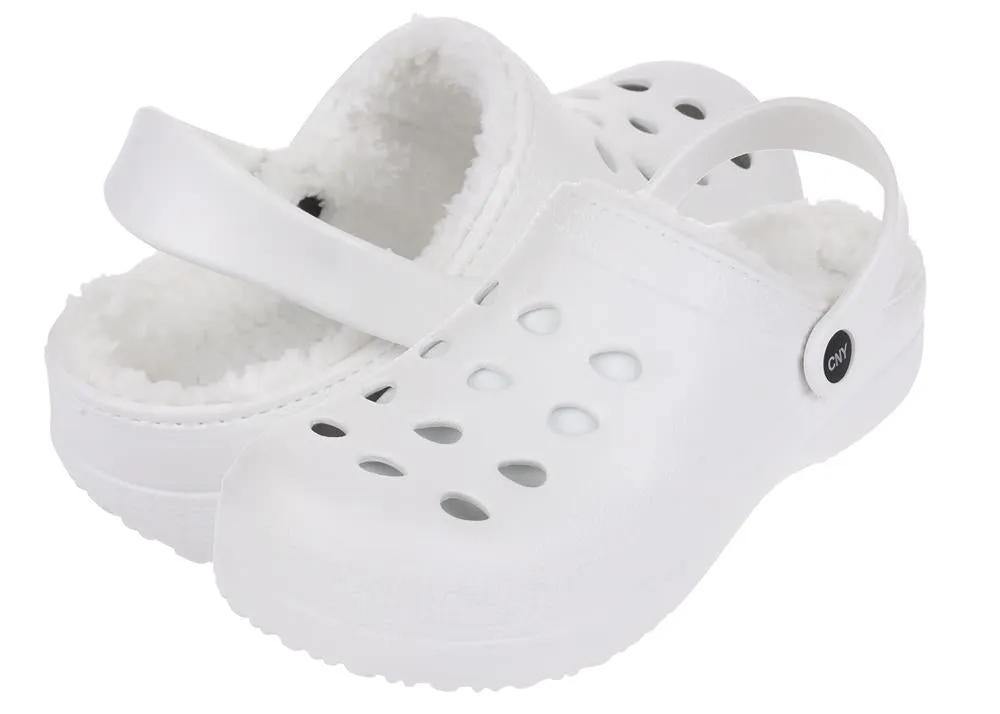 Ladies Injected EVA Clogs with Faux Berber Lining