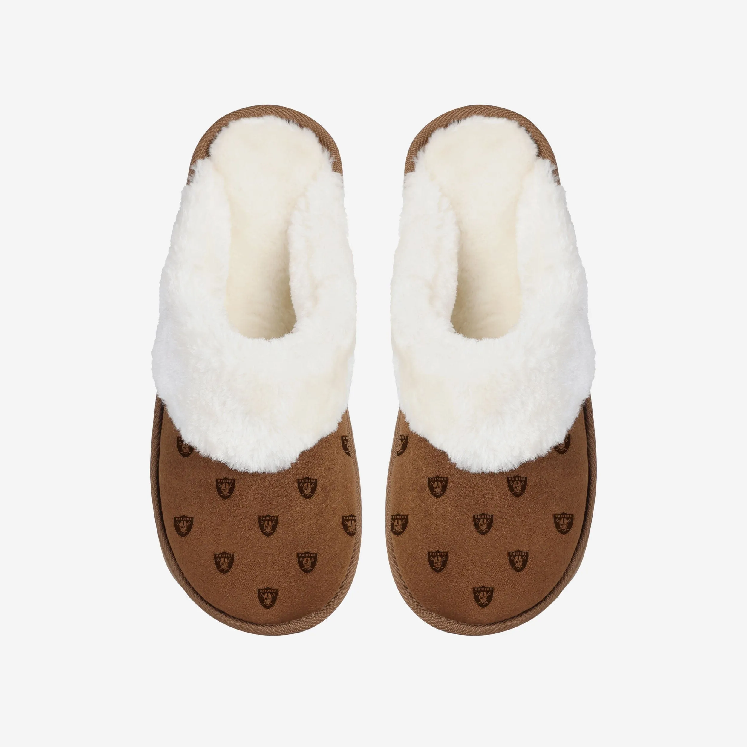 Las Vegas Raiders Womens Repeat Logo Moccasin Slipper