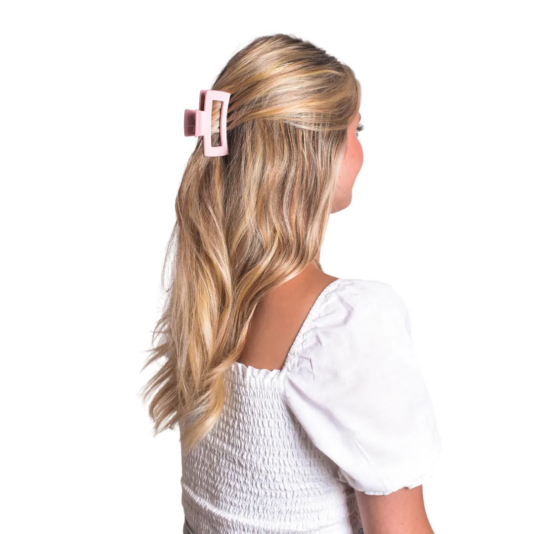 Leisure Collection 8.5cm Matte Jaw Clip - Rose
