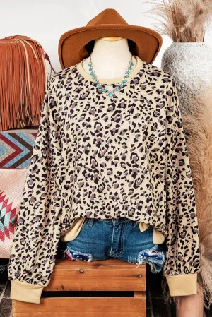 Leopard Crew Neck Sweatshirt