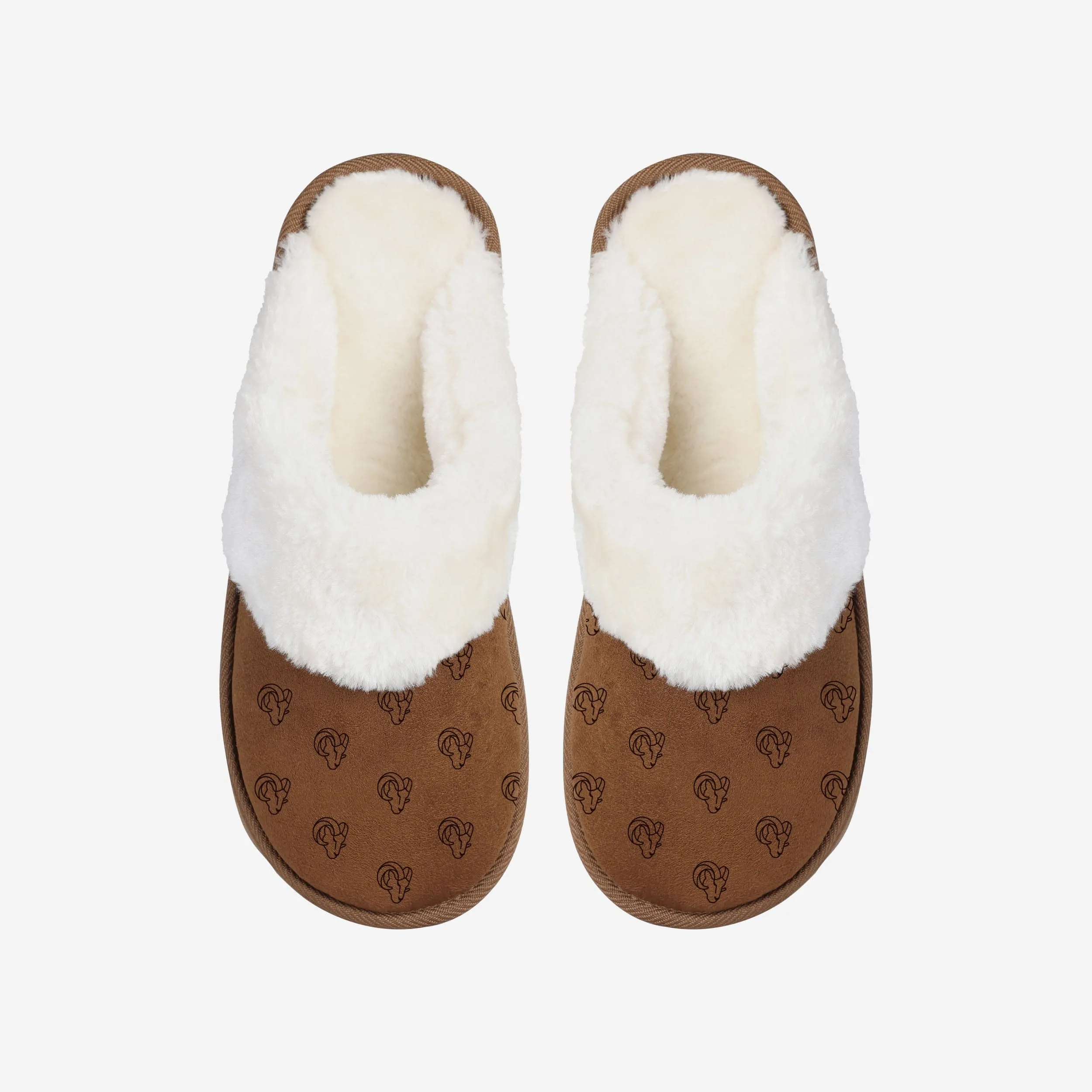Los Angeles Rams Womens Repeat Logo Moccasin Slipper