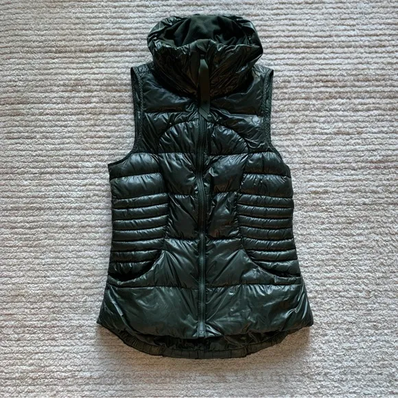 Lululemon Fluffin Awesome Goose Down Vest Forest Green