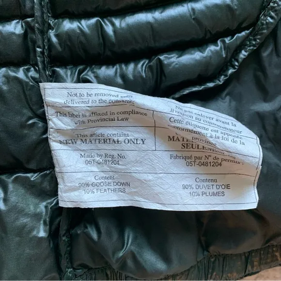Lululemon Fluffin Awesome Goose Down Vest Forest Green