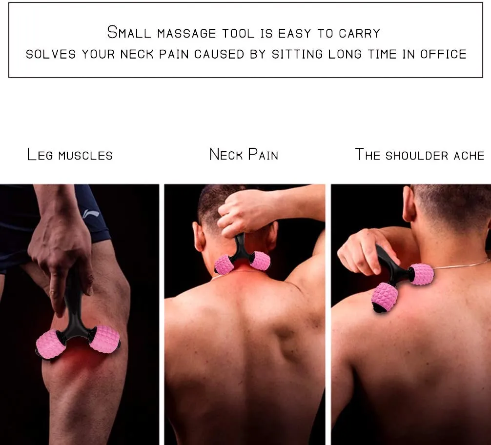 Luwint Y Shaped Manual Foam Roller Massage Stick for Neck Calf Arm Leg Muscles Deep Tissue (Pink), Retails $50 