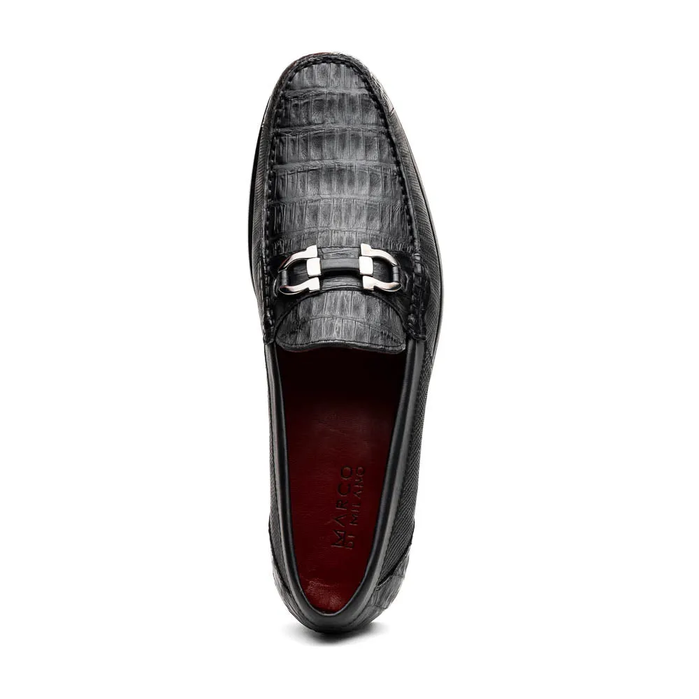 Marco Di Milano Adro in Black Caiman & Lizard Loafers