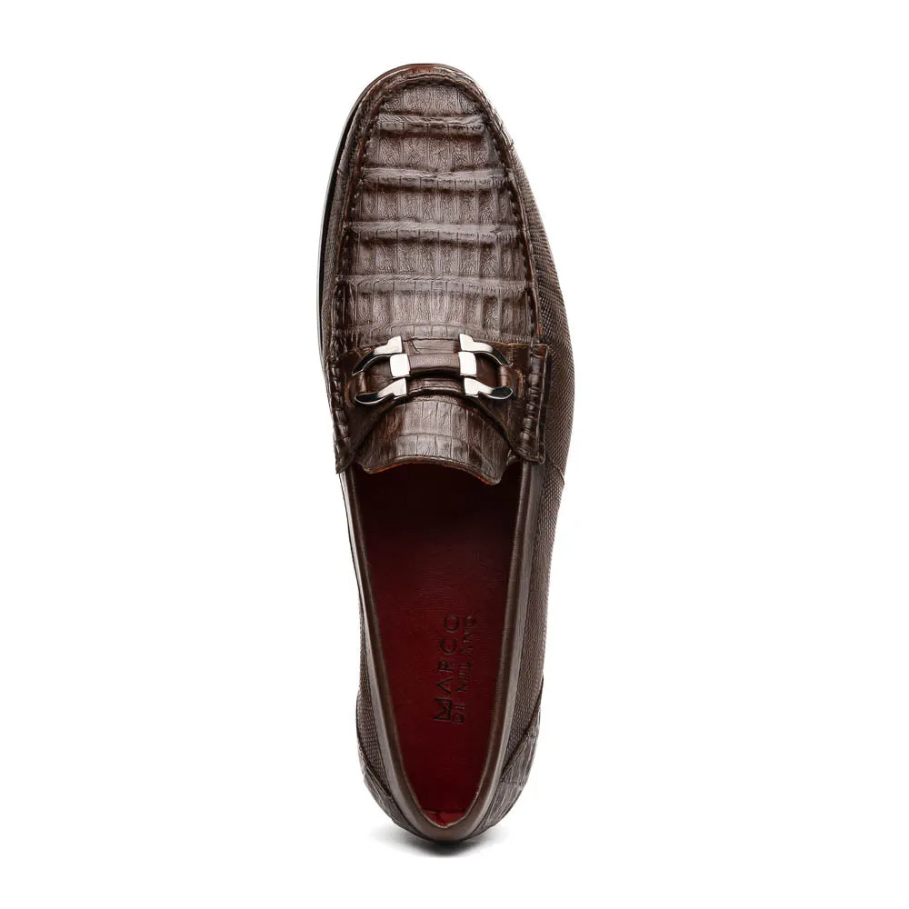 Marco Di Milano Adro in Brown Caiman & Lizard Loafers