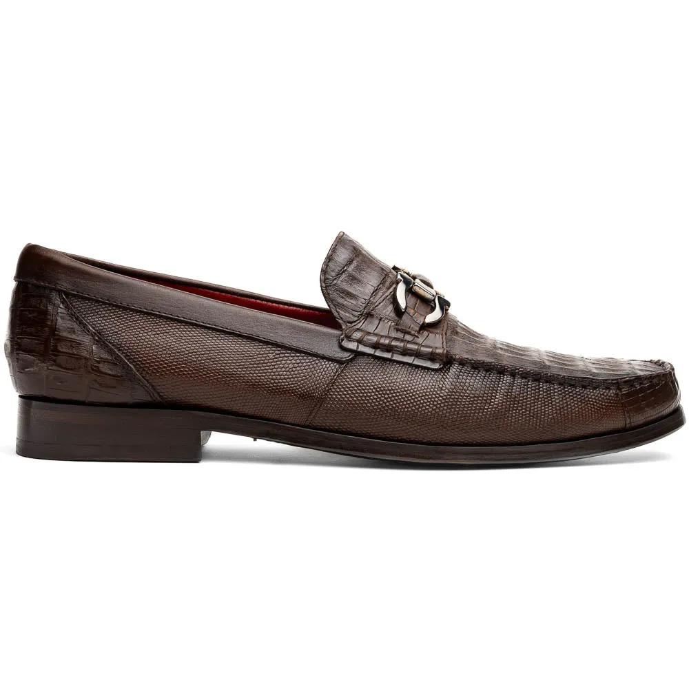 Marco Di Milano Adro in Brown Caiman & Lizard Loafers