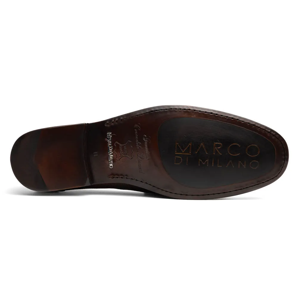 Marco Di Milano Adro in Brown Caiman & Lizard Loafers