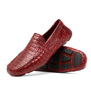Marco Di Milano Remo Wine Crocodile Loafers