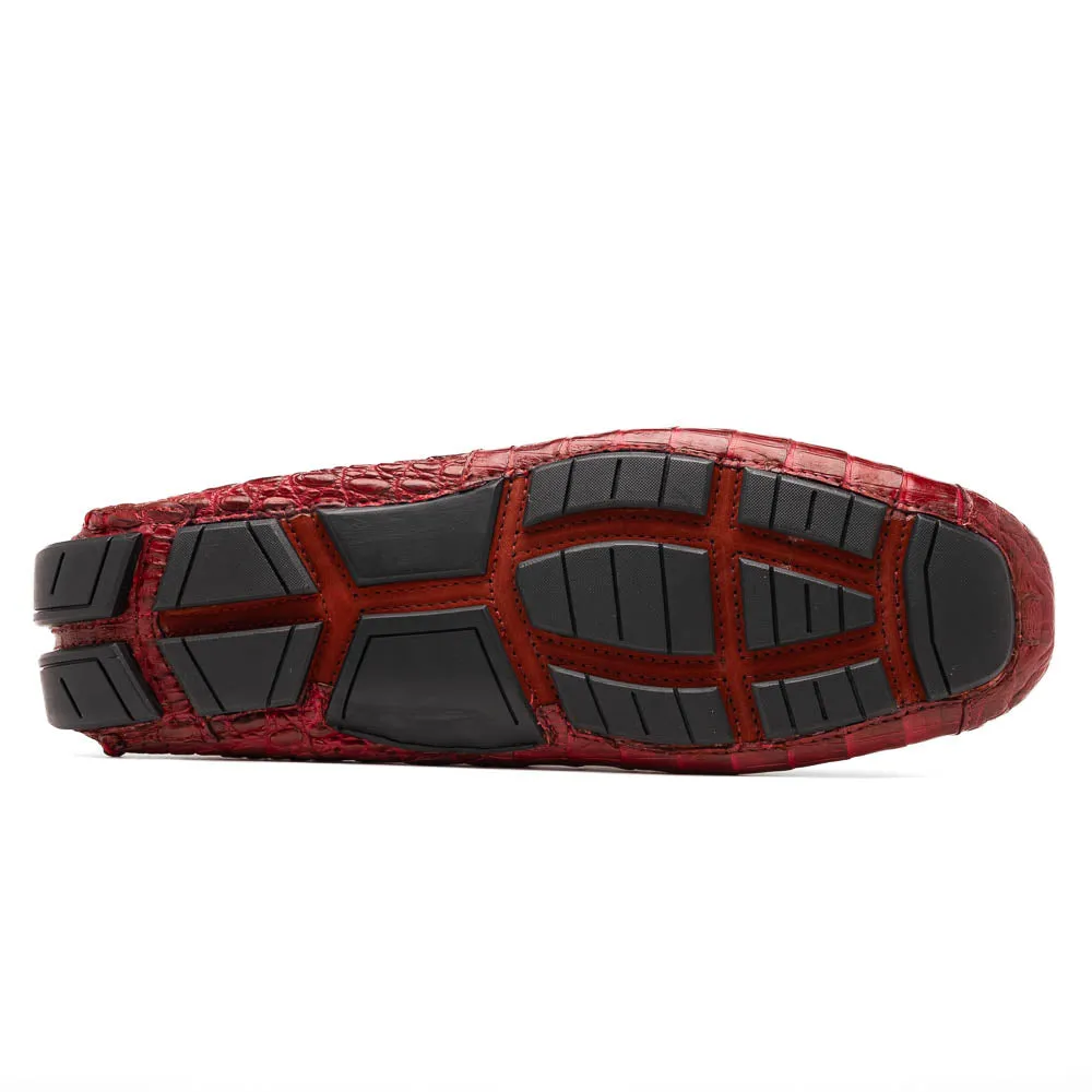 Marco Di Milano Remo Wine Crocodile Loafers