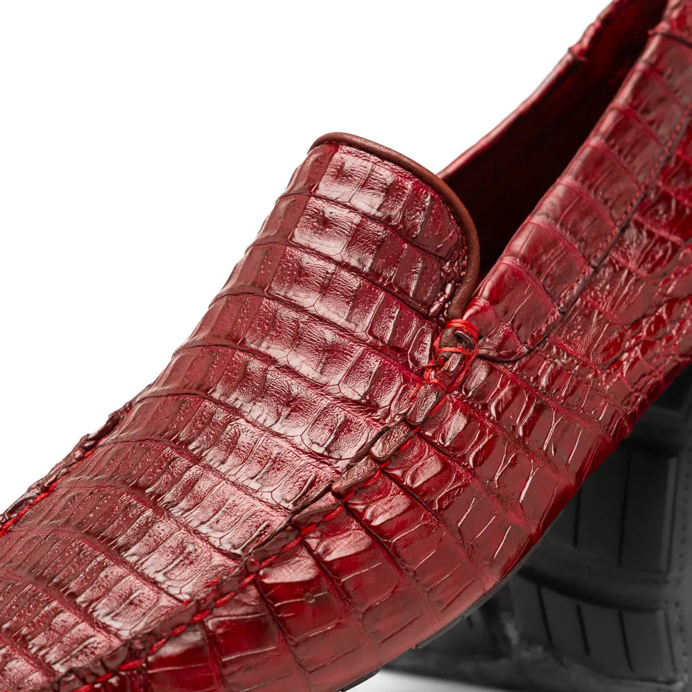 Marco Di Milano Remo Wine Crocodile Loafers