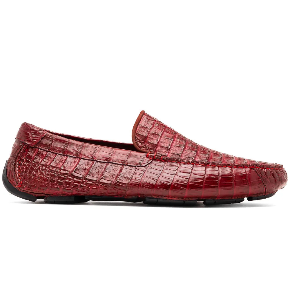 Marco Di Milano Remo Wine Crocodile Loafers