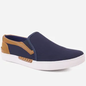 Men "ELLIS" Stitched Detail Loafers Elastic Goring Boat Casual Trainers