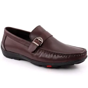 Men "JACKIE" Casual Belted Slip On Buckle Moc Toe Moccasin Shoes