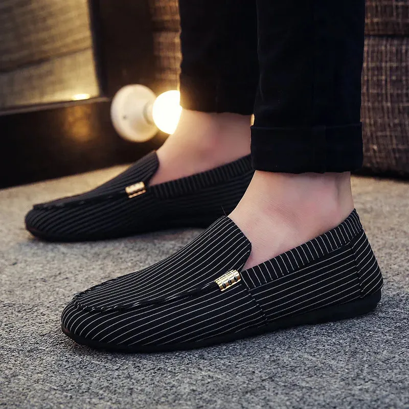 Men's Casual Shoes Red Loafers Cleat Shoes Metal Trim Driving Moccasin Soft Comfortable Casual Shoes Men's Sneakers Flats